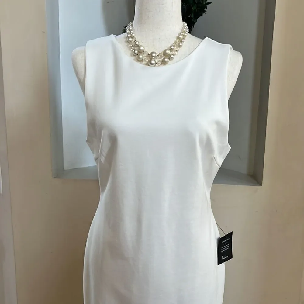 Lulu’s NEW w tags Womens size XL cream off white midi sleeveless dress